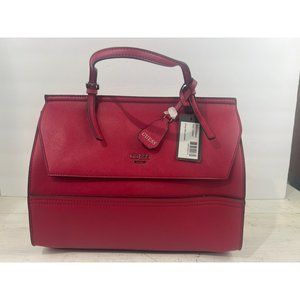 NEW Guess Bellingham Cherry Saffiano Purse